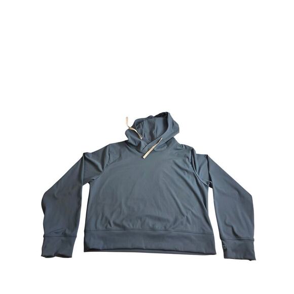 Albion Teal Blue Hoodie Crop Sweatshirt Medium Athleisure Athletic - Picture 1 of 6